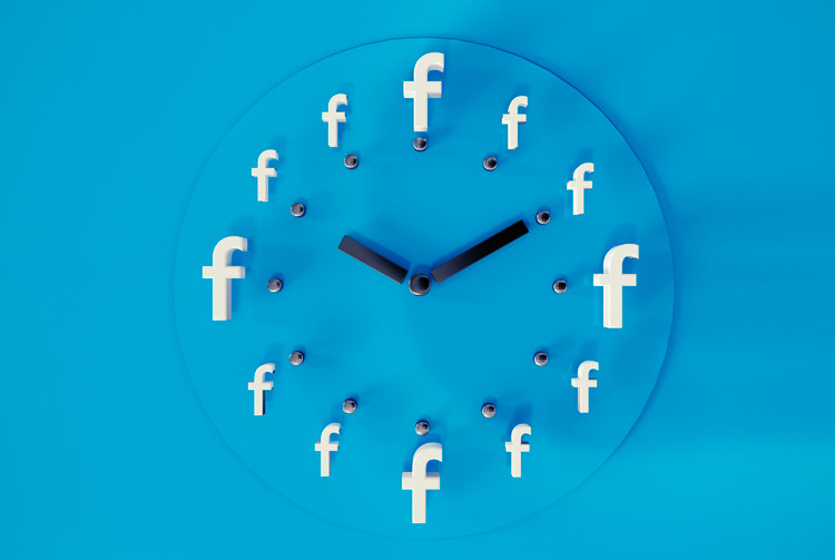 Wanneer en op welk tijdstip zet je iets op Facebook?