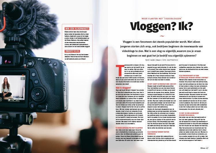 Vloggen? Ik? Artikel uit Dibevo-Vakblad nummer 5 - 2017